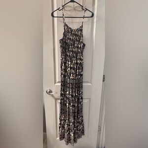 Dry Goods Floral Maxi Dress - Black and Cream